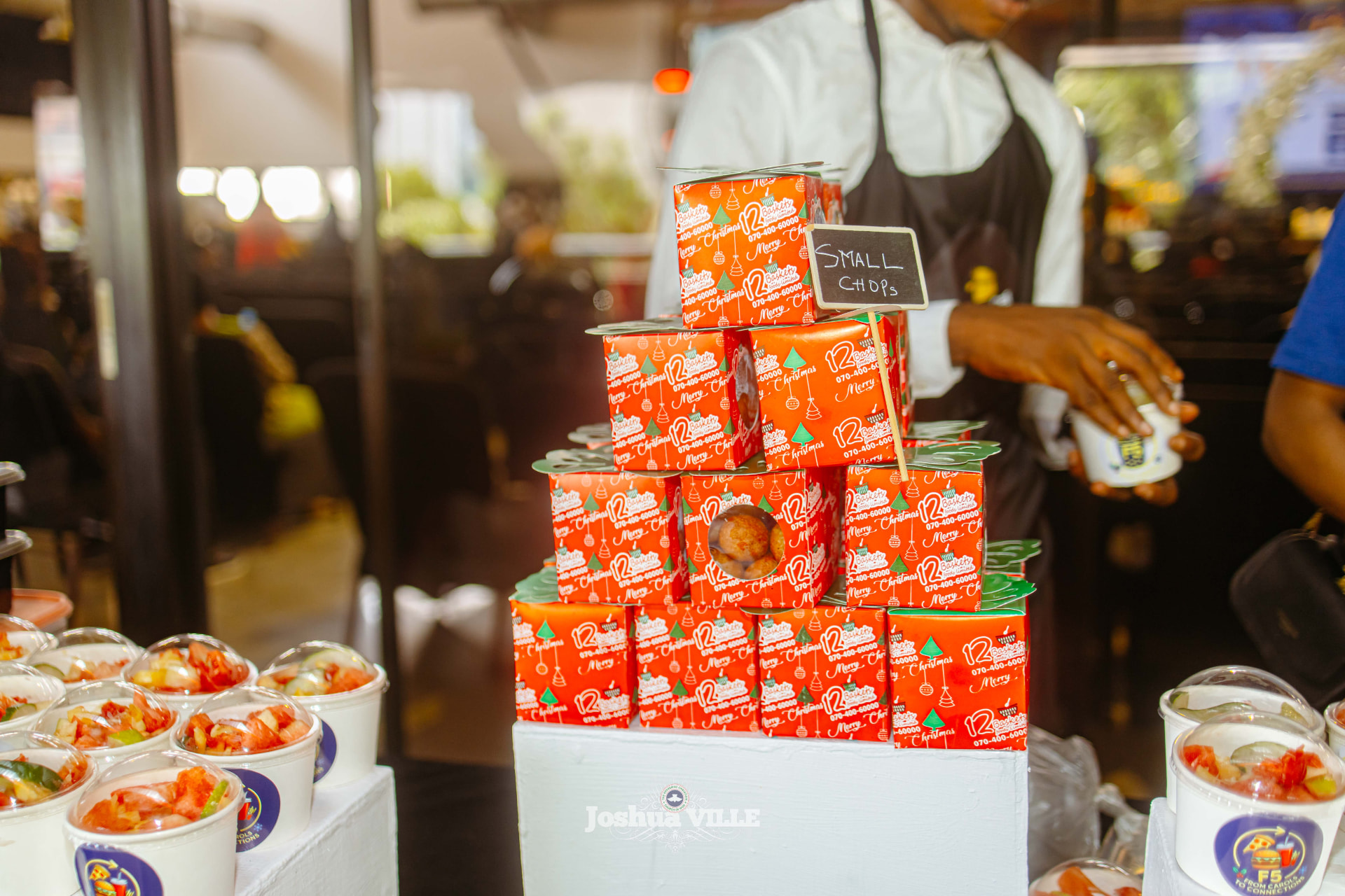 Small chops stand at the F5 Carol Hangout